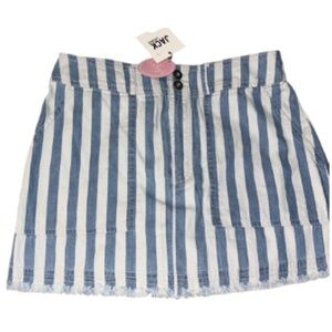 Jack By BB Dakota Mini Striped Denim Skirt NEW!